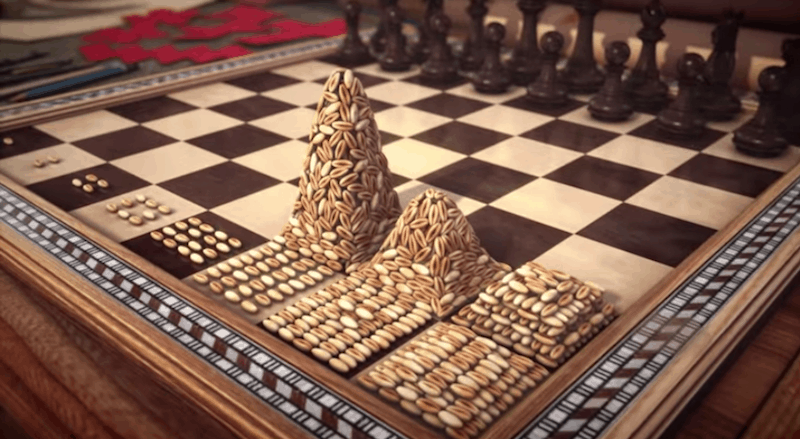 Geometric progression: the chess legend / Etudes // Mathematical